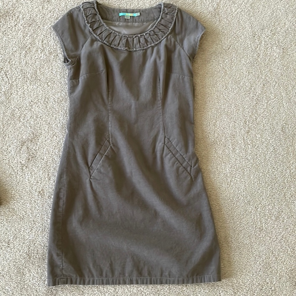 Boden gray corduroy dress
